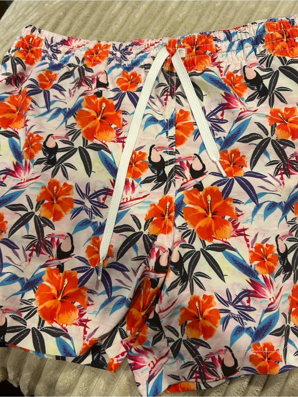Chubbies Men's The Pool Parties Lined Swim Trunks Size M